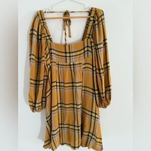 Urban Outfitters Yellow Long Sleeve Sundress